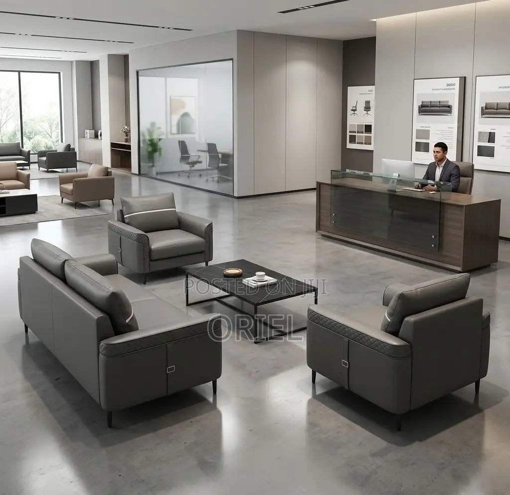 5Seater Executive Office Leather Sofa:Executive Reception Leather Sofa