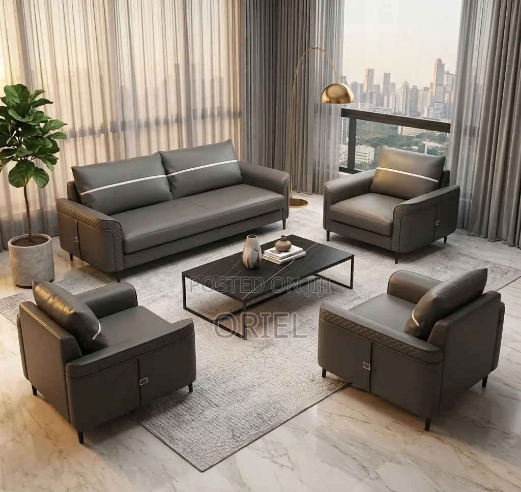 5Seater Executive Office Leather Sofa:Executive Reception Leather Sofa