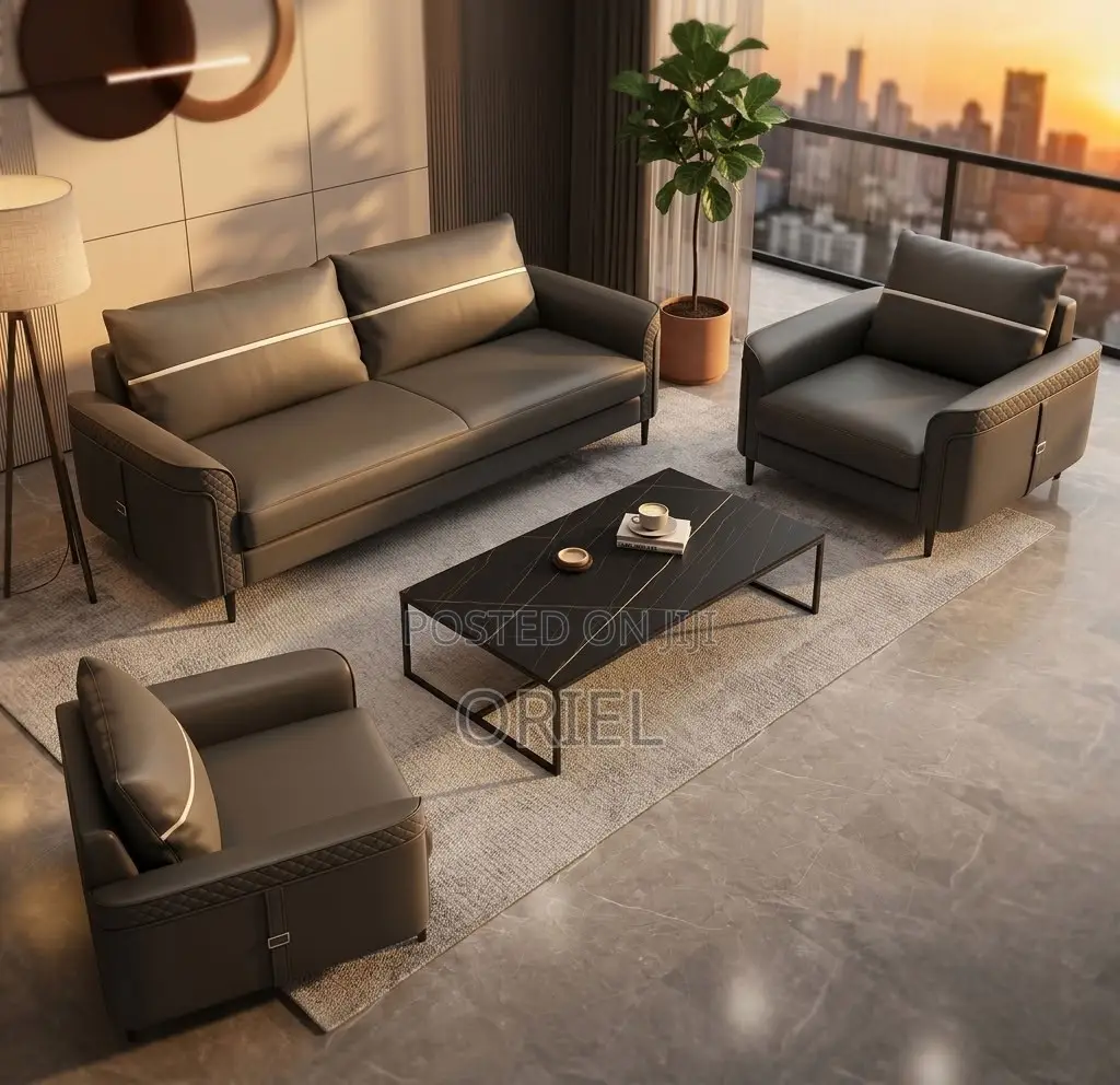 5Seater Executive Office Leather Sofa:Executive Reception Leather Sofa