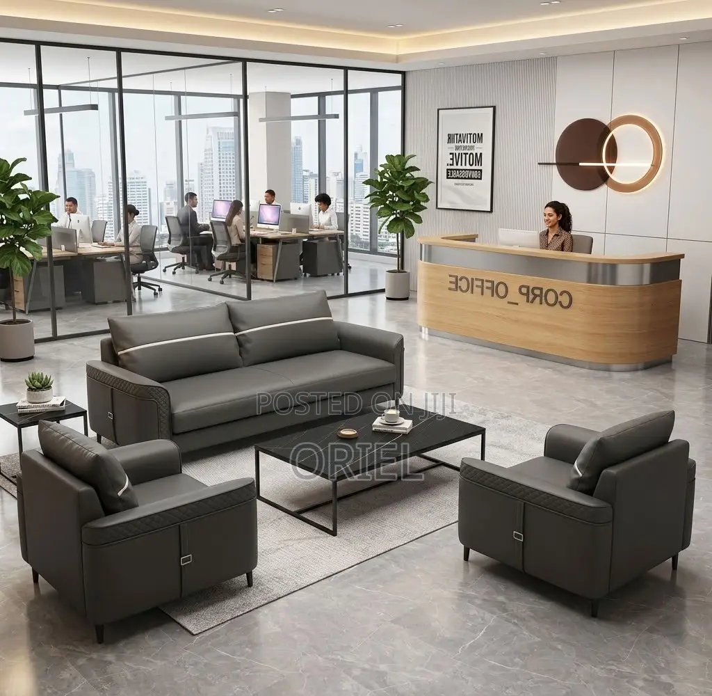 5Seater Executive Office Leather Sofa:Executive Reception Leather Sofa