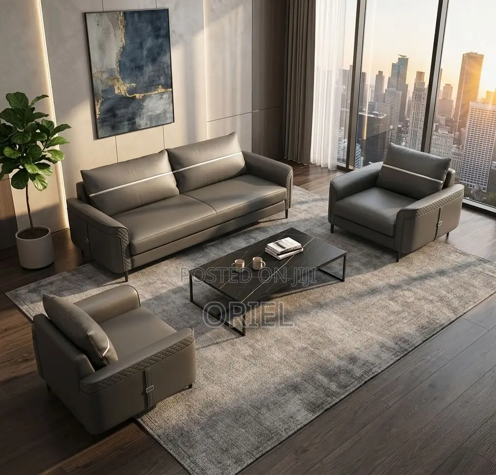 5Seater Executive Office Leather Sofa:Executive Reception Leather Sofa