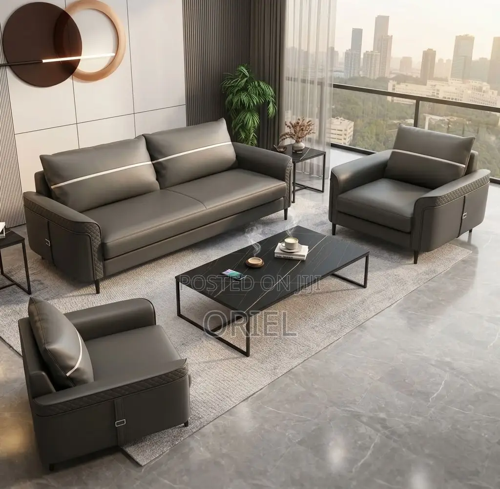 5Seater Executive Office Leather Sofa:Executive Reception Leather Sofa