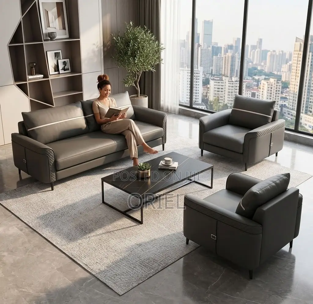 5Seater Executive Office Leather Sofa:Executive Reception Leather Sofa