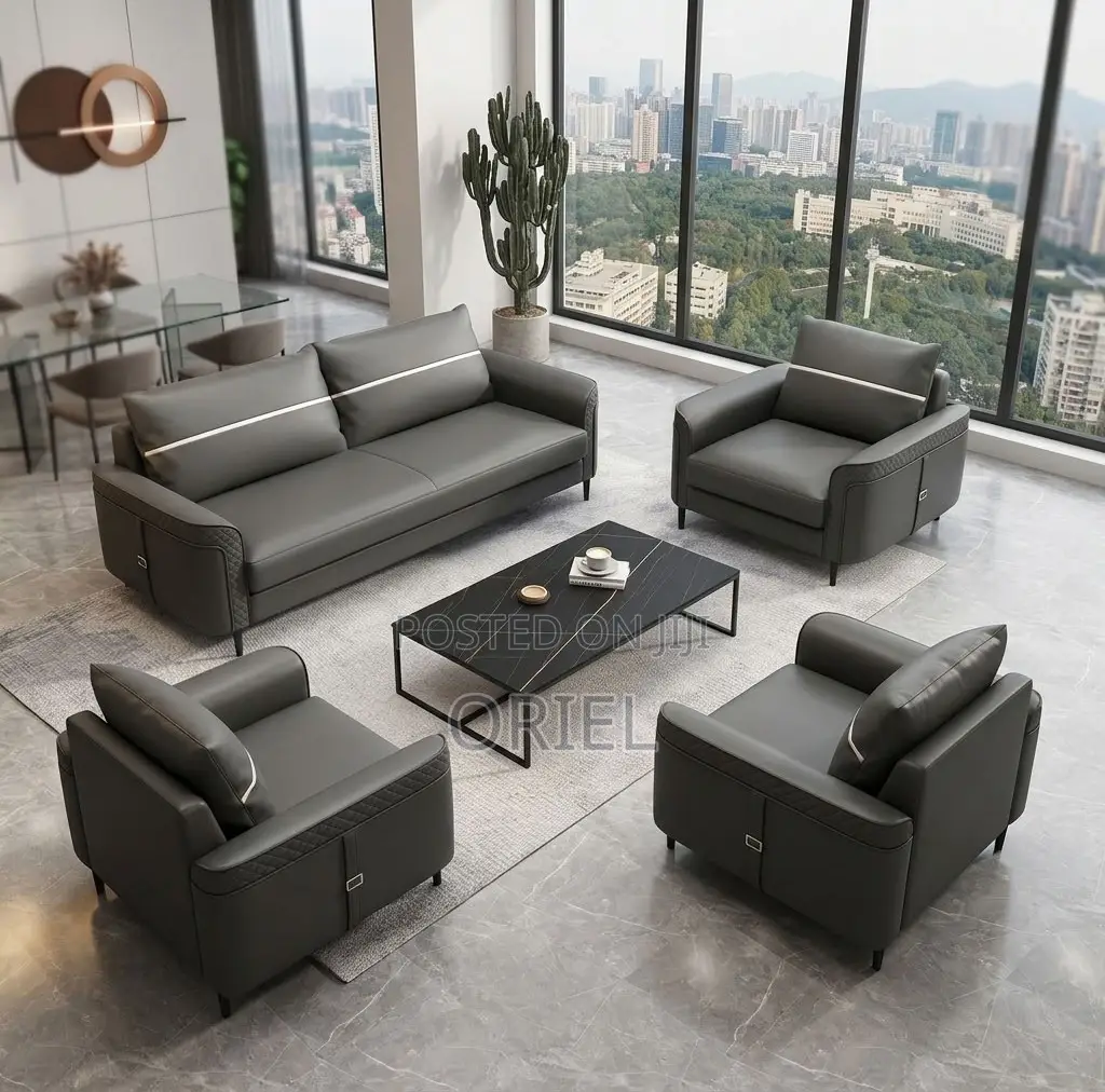 5Seater Executive Office Leather Sofa:Executive Reception Leather Sofa