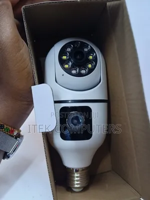 V380 Dual Lens CCTV Bulb Camera for Indoor Property Protection