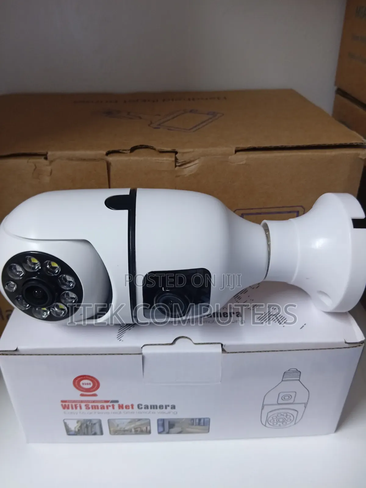 V380 Dual Lens Bulb Camera for 24 Hour Security Surveillance