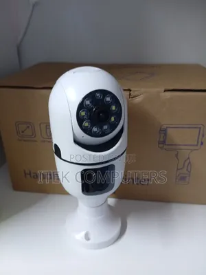 V380 Dual Lens Bulb Camera for Bedroom and Living Room Safety