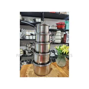 10-Piece Premium Stainles Steel Cookware Set – Heavy-Duty Sufuria Pot