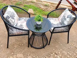 2-Seater Outdoor Set + Glass Table