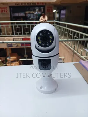 V380 Dual Lens Bulb Camera for Monitoring Shops After Closing