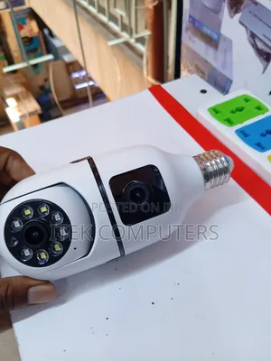 V380 Dual Lens Bulb Camera for Convenient Remote Property Monitoring