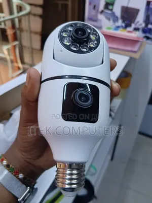 V380 Dual Lens Bulb Camera for Complete Day and Night Surveillance