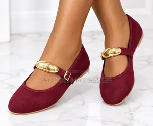 Cute Ladies Flat Shoe. Burgundy/Brown & Black. Sizes 37-42 We Deliver!