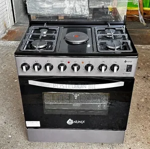 Nunix 60×80 4 Gas + 1 Electric Standing Cooker With Electric Oven