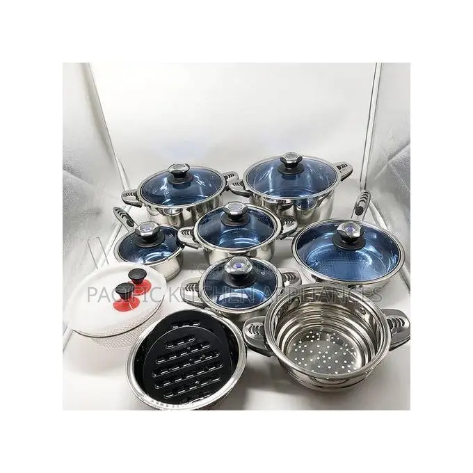 Marwa Germany 30Pcs Stainless Steel Cookware Set Sufuria