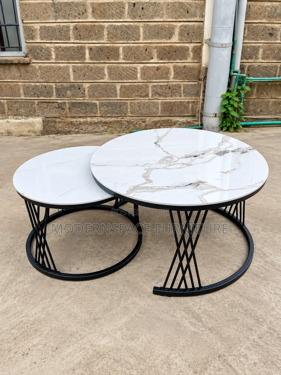 Black and White Coffee Table -Marble