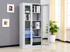 Glass-Door Office Filing Cabinet