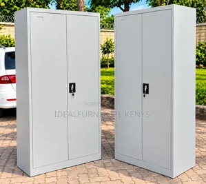 2-Door Steel Office Storage Cabinet – Lockable Metal Filing Cupboard