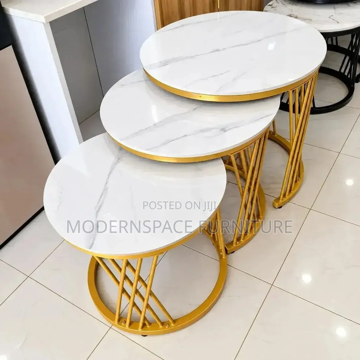 Gold Marble Nesting Coffee Tables
