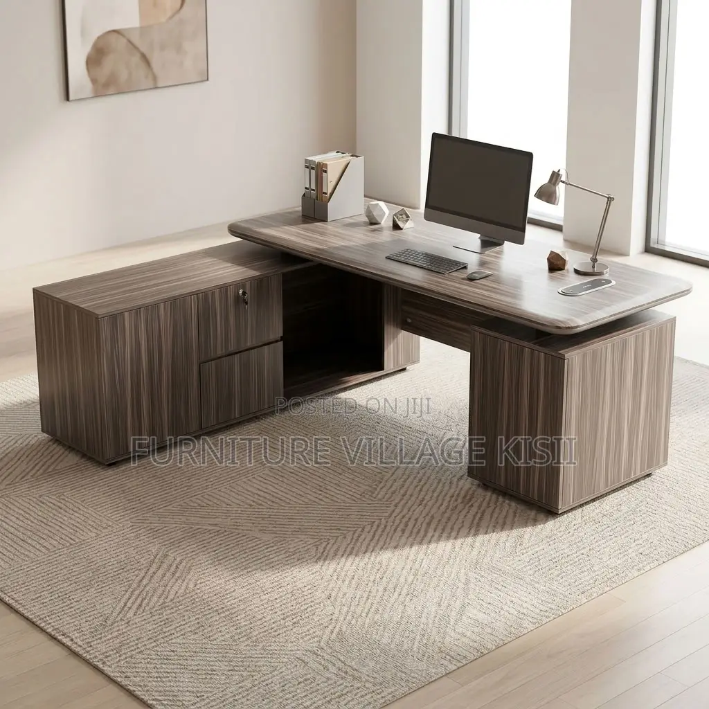 1.6M Office Desk With Side Extension