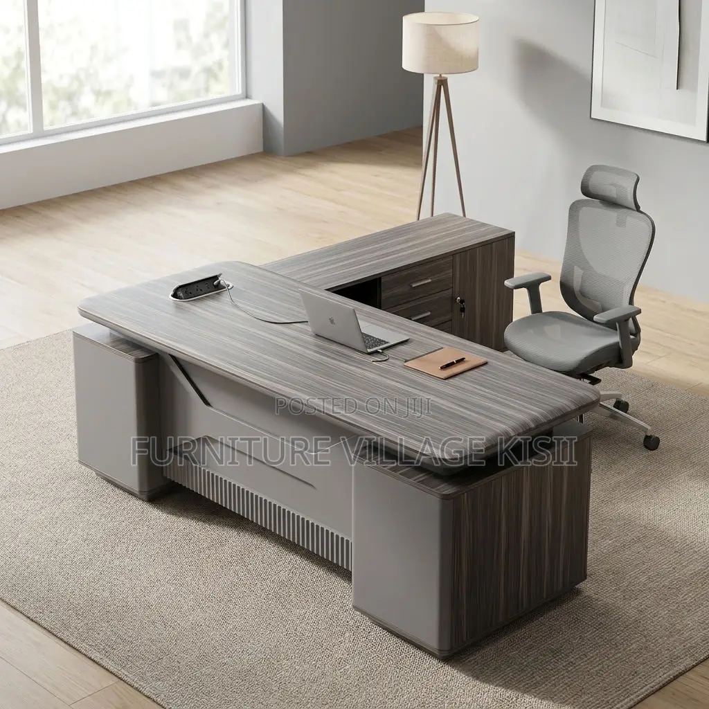1.6M Office Desk With Side Extension