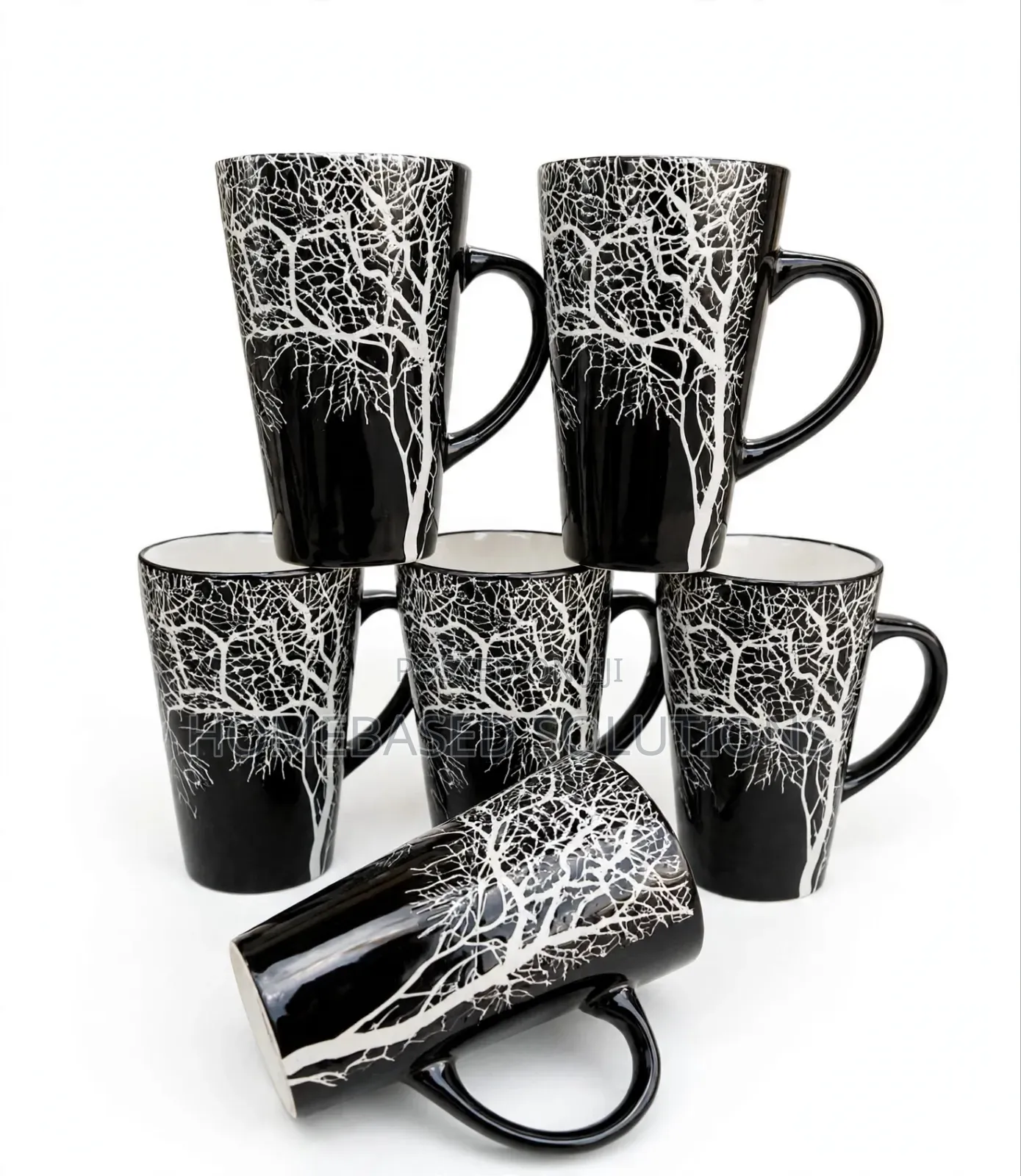 490 ML Ceramic Tree Cup-6pcs