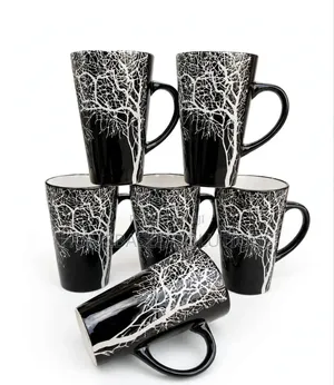 490 ML Ceramic Tree Cup-6pcs