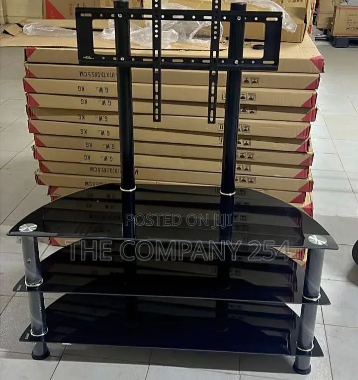 Quality Glass Black TV Stand