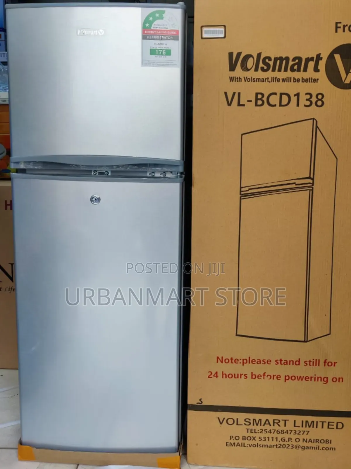 Fridge Volsmart 138 Litres Top Freezer Double Door Refrigerator