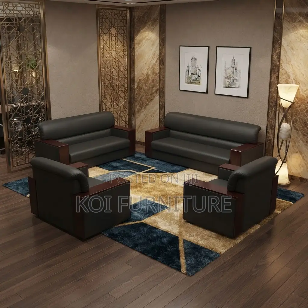 Office Sofa; Leather Five Seaters Executive Diplomats Sofa Set