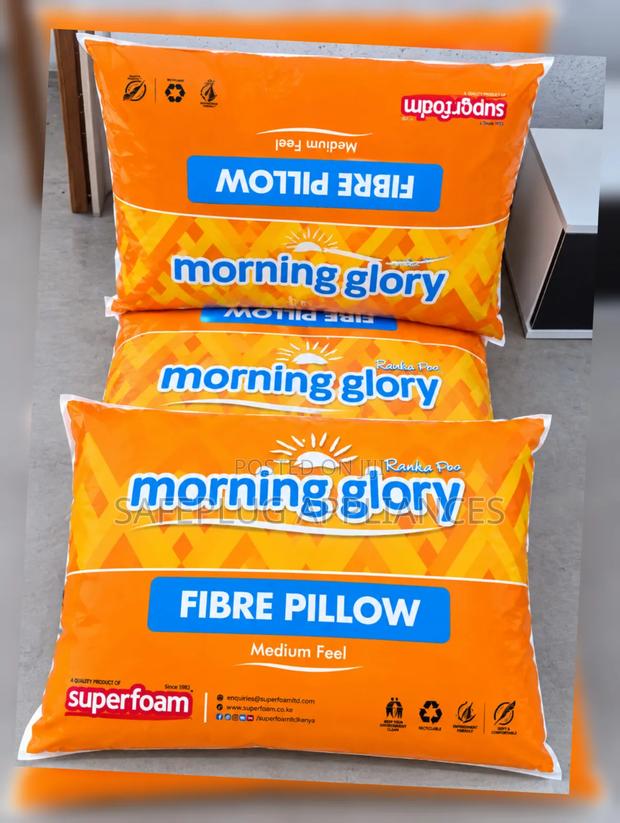 Morning Glory Fibre Pillow – Soft & Comfortable - main view