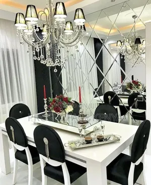 Silver Diamond Mirror Acrylic Tiles – 36pcs Per Pack