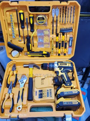 Dewalt Drillset Cordless Drill 48v Metal Chuck