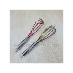 Silicone and Stainles Steel Whisk Kitchen Baking Egg Beater Non Stick