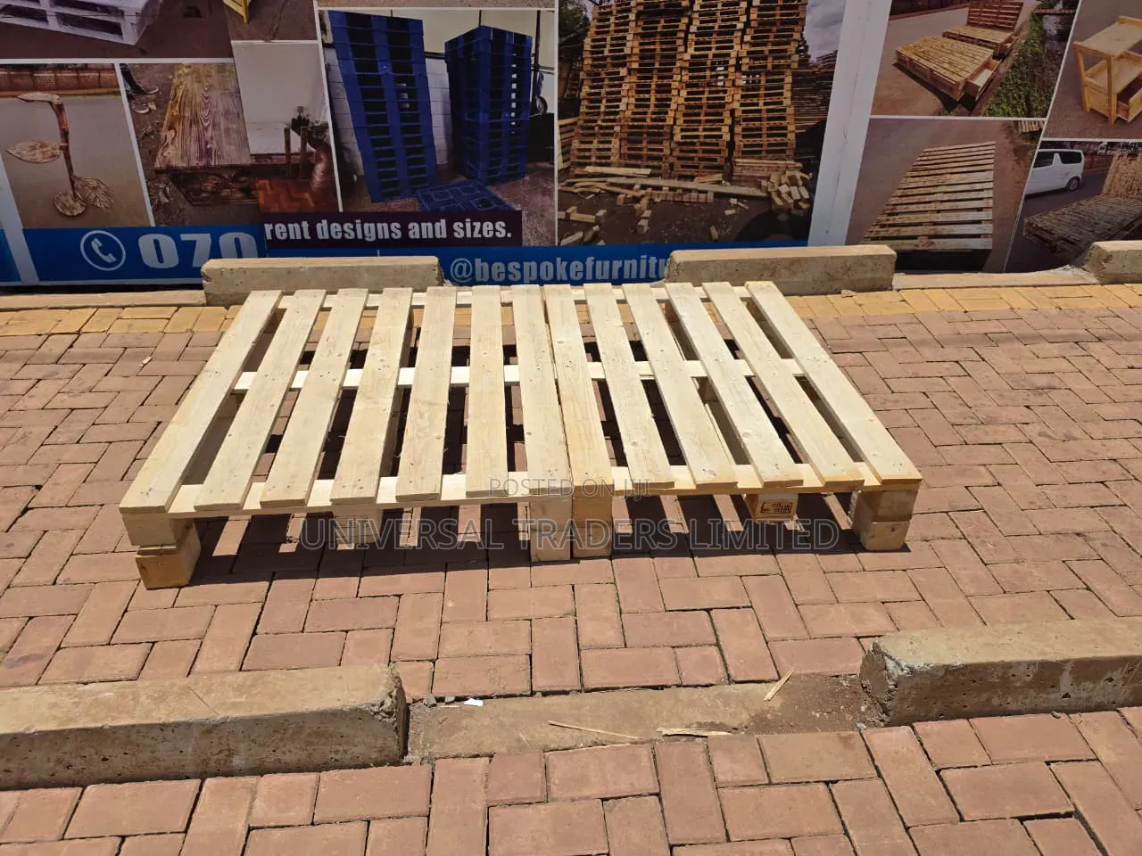 4×6 Detachable Pallet Bed-Natural Rustic Look.