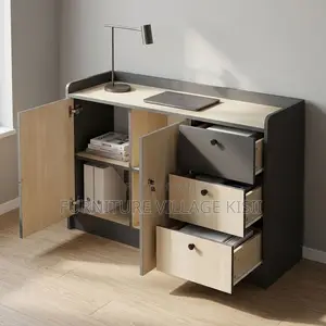 3-Compartment Modern Office Credenza.