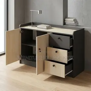 3-Compartment Modern Office Credenza.