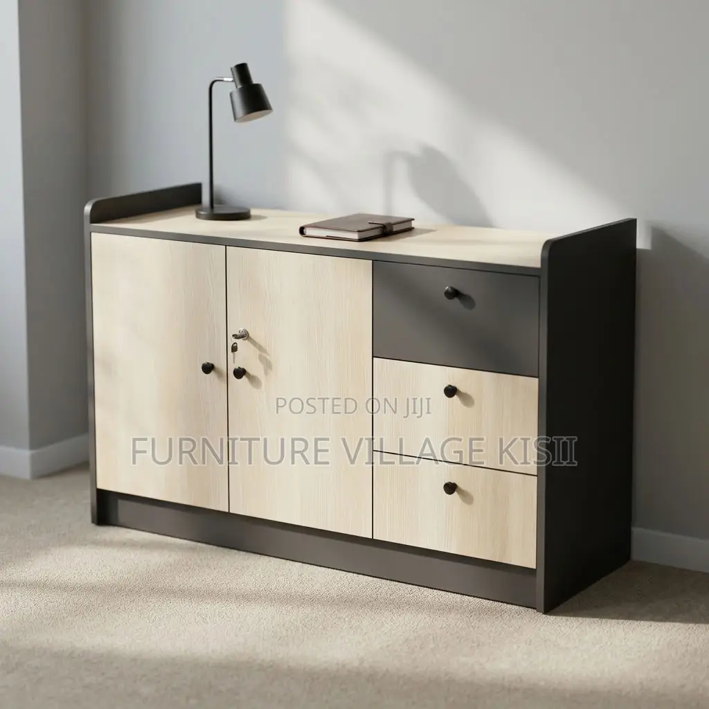 3-Compartment Modern Office Credenza.