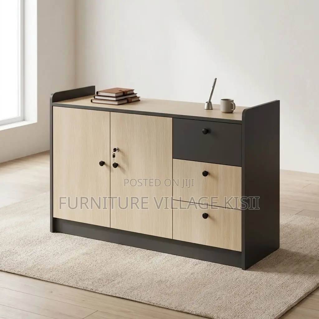 3-Compartment Modern Office Credenza.