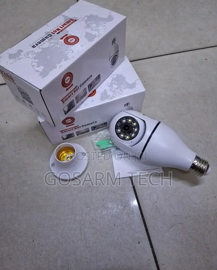 Compact V380 Single Lens Bulb Camera for Property Protection