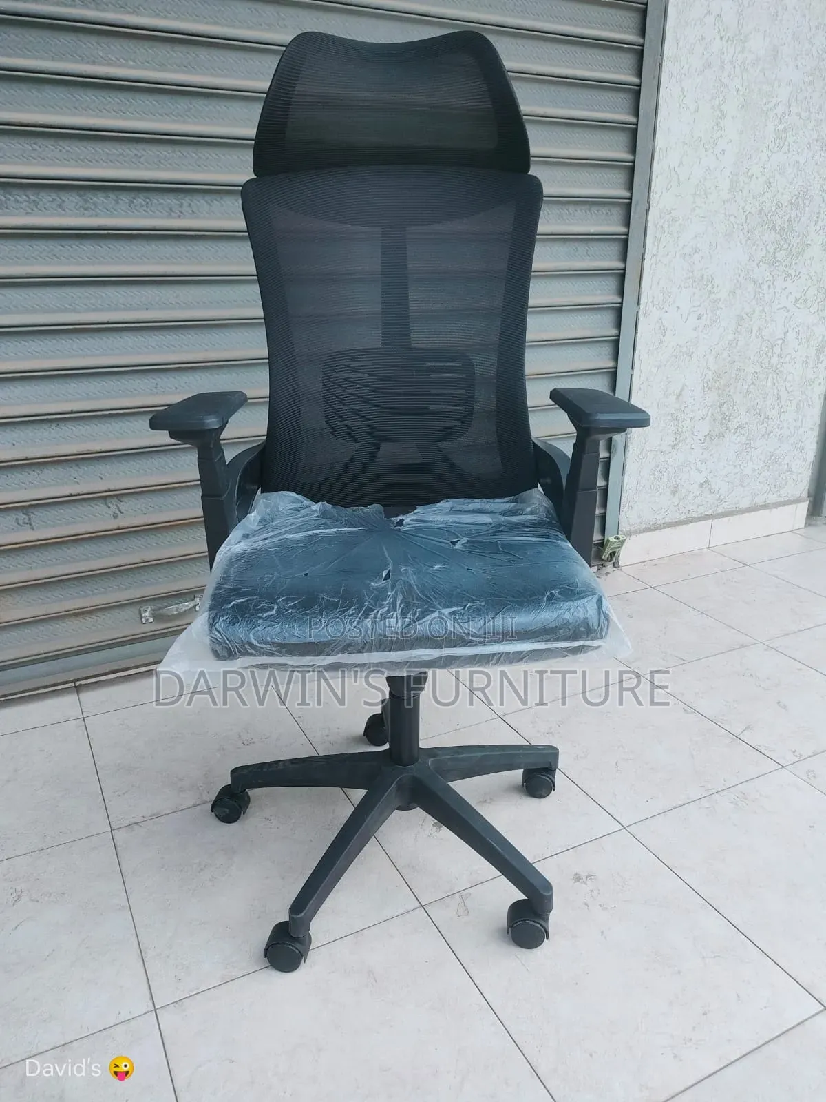 Black Headrest Strong New Chair