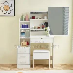 Sliding Mirror Vanity Dressing Table
