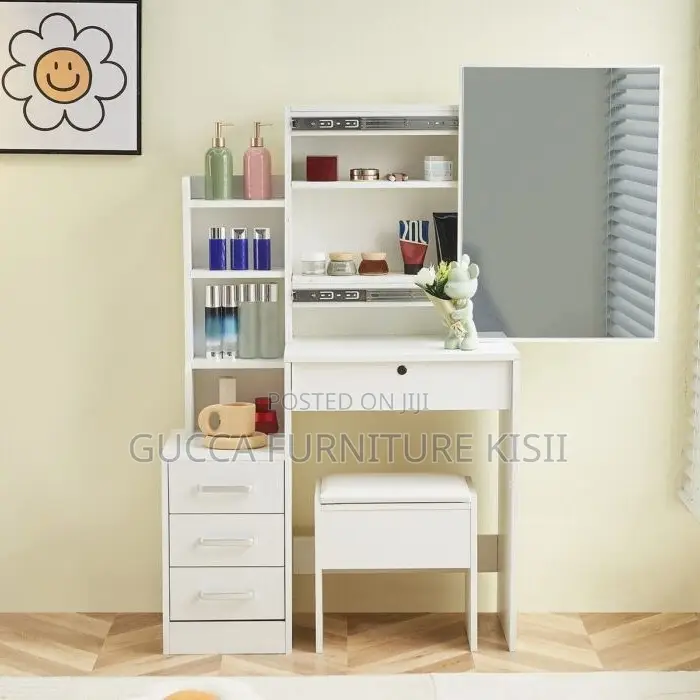 Sliding Mirror Vanity Dressing Table