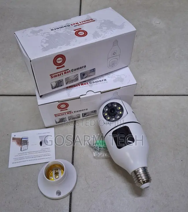 Wireless WiFi Indoor Camera – Dual Lens Light Bulb With Two-Way Audio