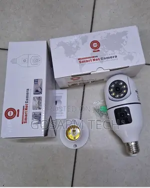 Home SmartNet Dual Lens WiFi Bulb Camera –Wireless Dual Screen Camera