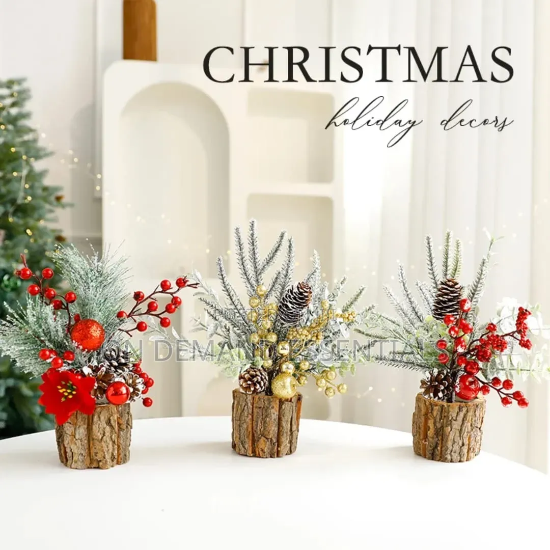 1Pcs Tabletop Mini Christmas Tree Stump