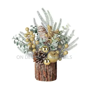 1Pcs Tabletop Mini Christmas Tree Stump