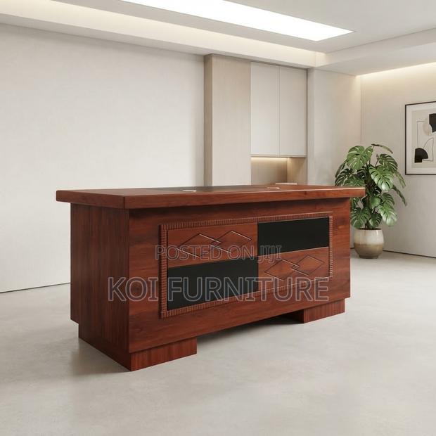 Office Desk; 120CM Executive Mahogany Home Office Desk