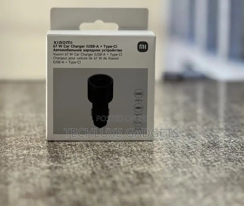 The Xiaomi 67W Car Charger (USB-A + Type-C)