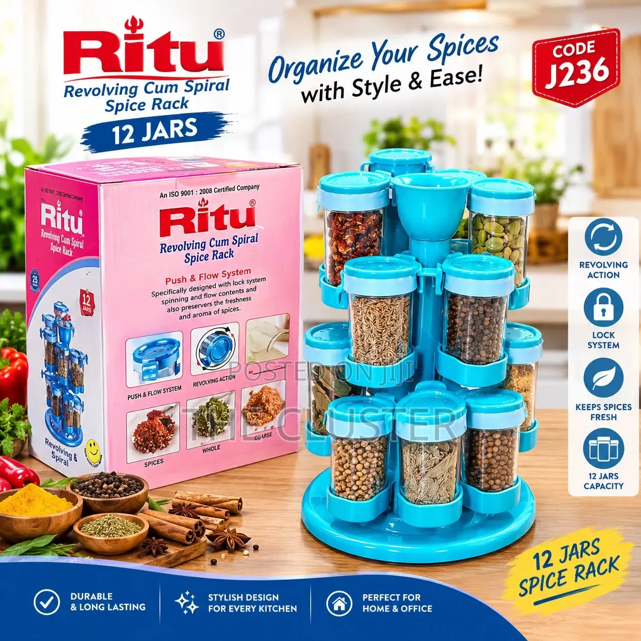 12 Jar Spice Rack